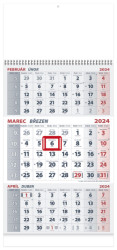 Nstenn kalendr TROJMESAN 2024 - Biely