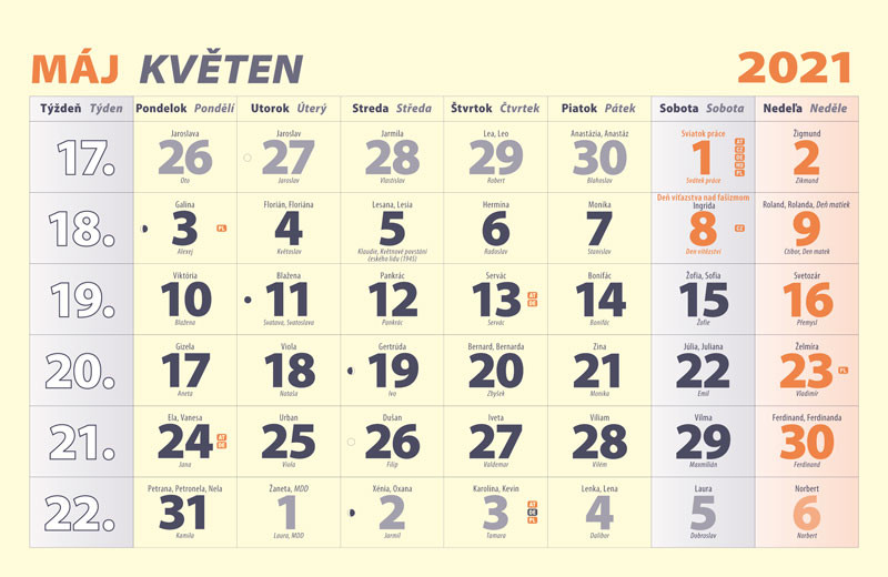 Trojmesan trojpir lov n stenn kalend r 2022 biely Trojmesan trojpir lov n stenn kalend r 2022 biely
